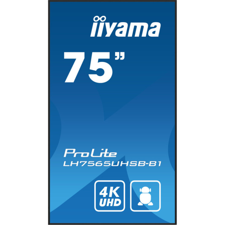 Iiyama 75" LCD UHD BLACK LH7565UHSB-B1