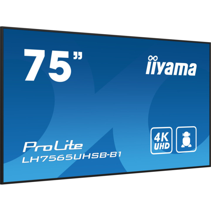 Iiyama 75" LCD UHD BLACK LH7565UHSB-B1