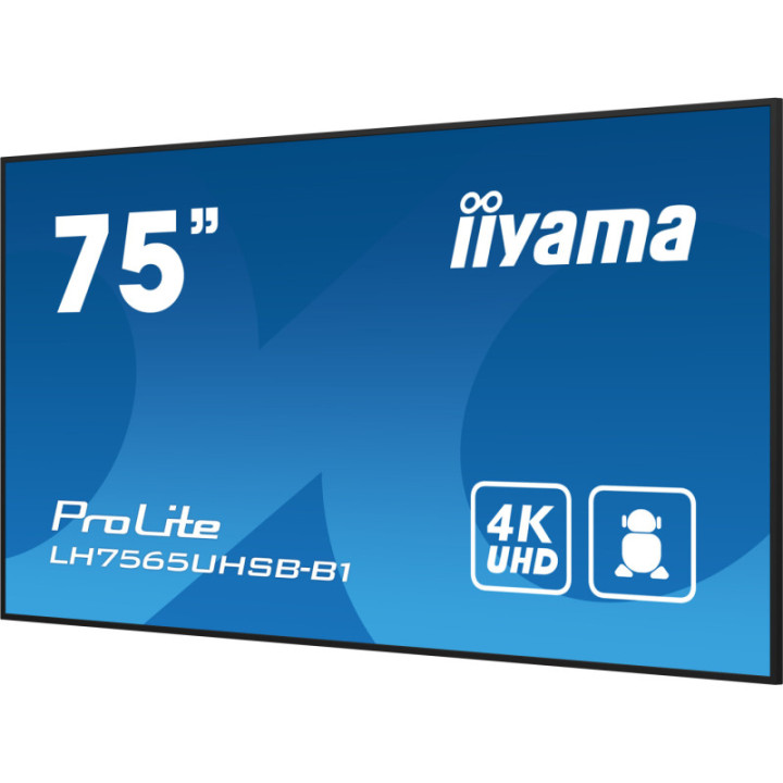 Iiyama 75" LCD UHD BLACK LH7565UHSB-B1
