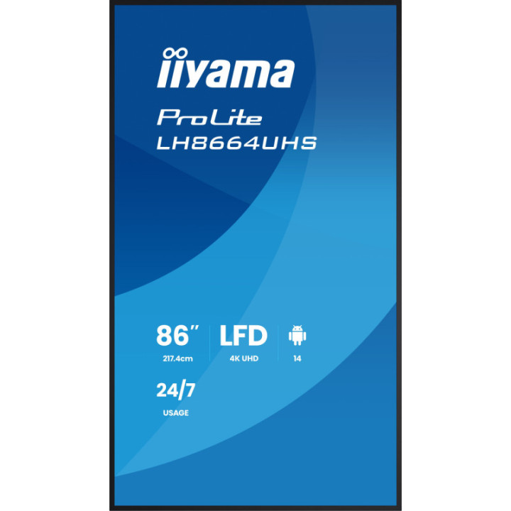 Iiyama 86" LCD UHD BLACK LH8664UHS-B3AG