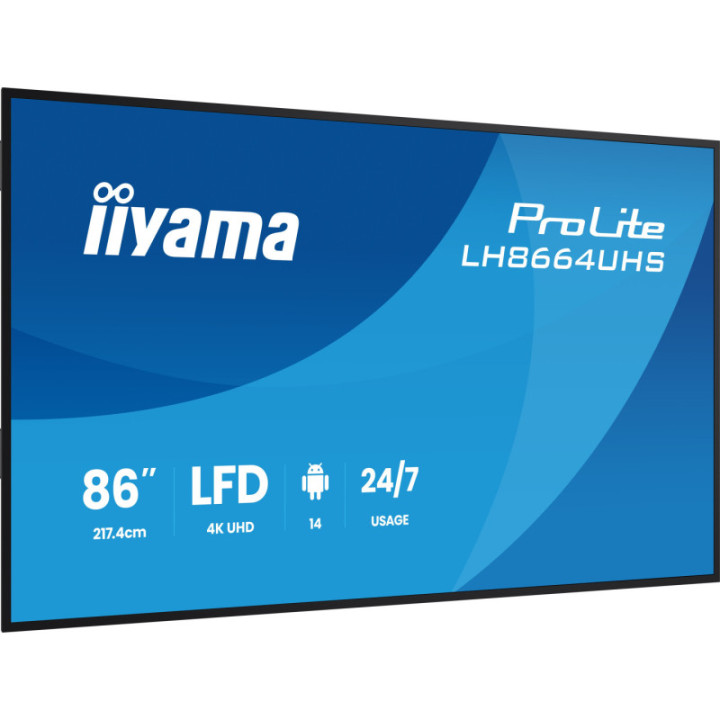 Iiyama 86" LCD UHD BLACK LH8664UHS-B3AG