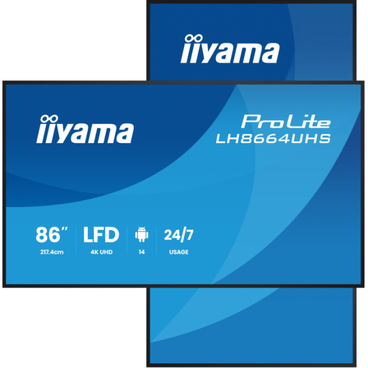 Iiyama 86" LCD UHD BLACK LH8664UHS-B3AG