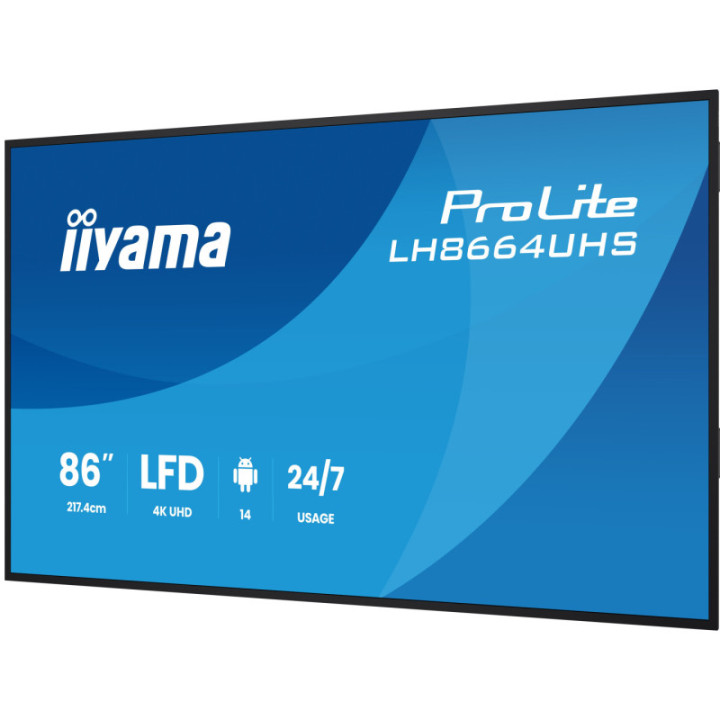 Iiyama 86" LCD UHD BLACK LH8664UHS-B3AG