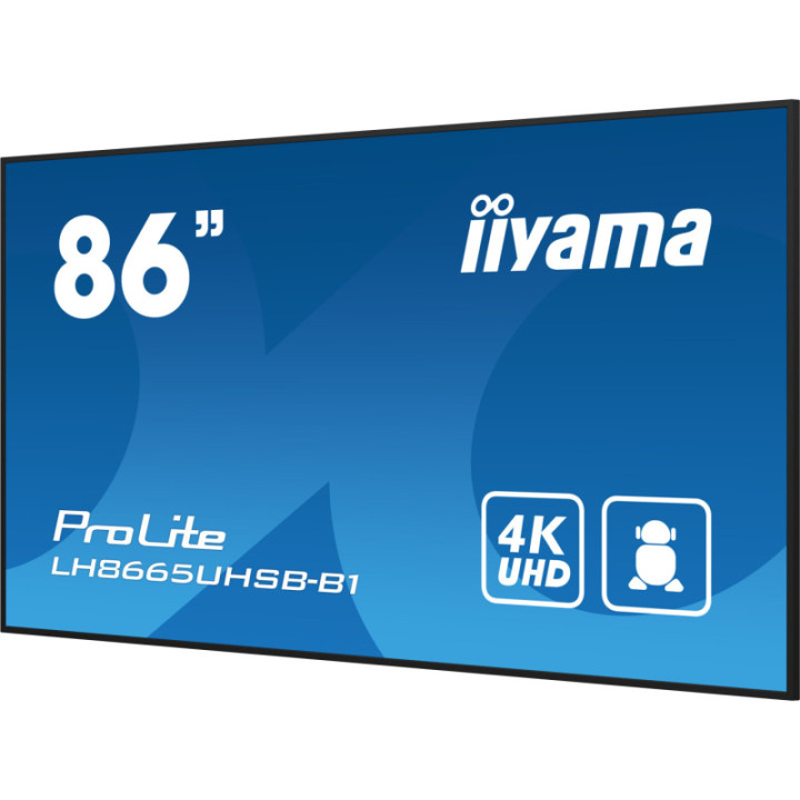 Iiyama 86" LCD UHD BLACK LH8665UHSB-B1