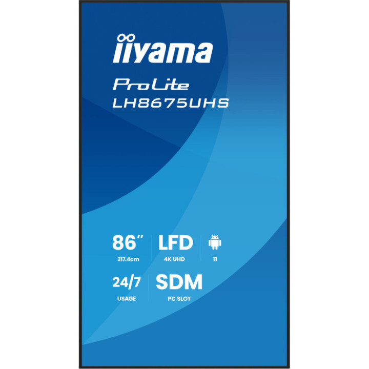 Iiyama 86" LCD 4K BLACK LH8675UHS-B2AG