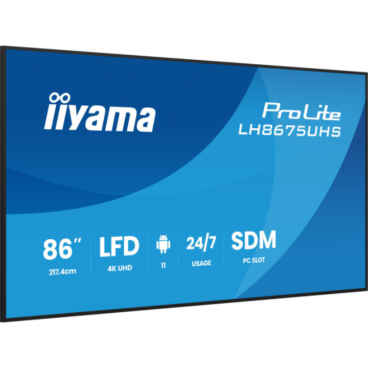 Iiyama 86" LCD 4K BLACK LH8675UHS-B2AG