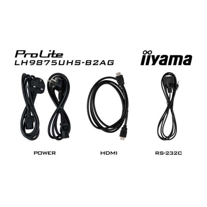 Iiyama 98" LCD UHD  BLACK LH9875UHS-B2AG