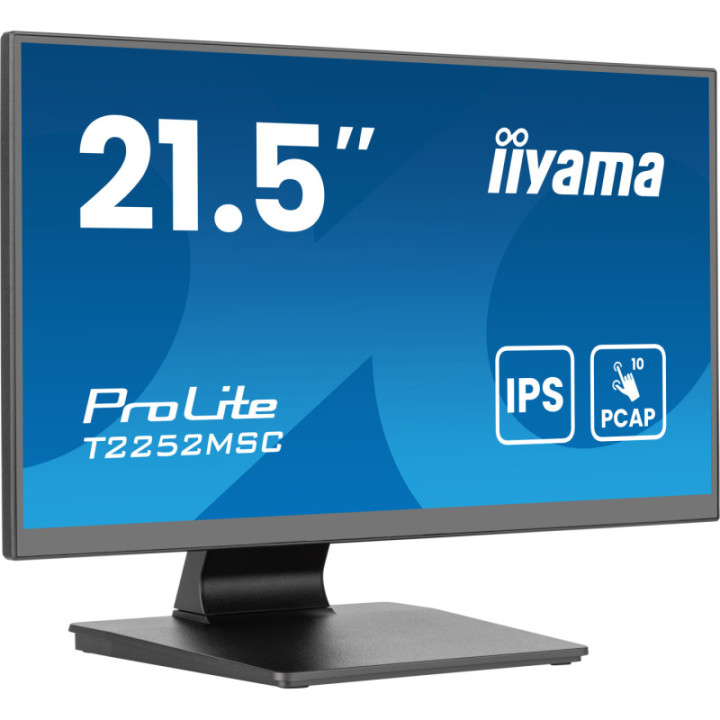 Iiyama 22" PCAP 10P Touch BLACK T2252MSC-B2AG