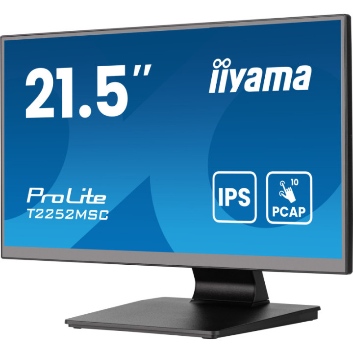 Iiyama 22" PCAP 10P Touch BLACK T2252MSC-B2AG