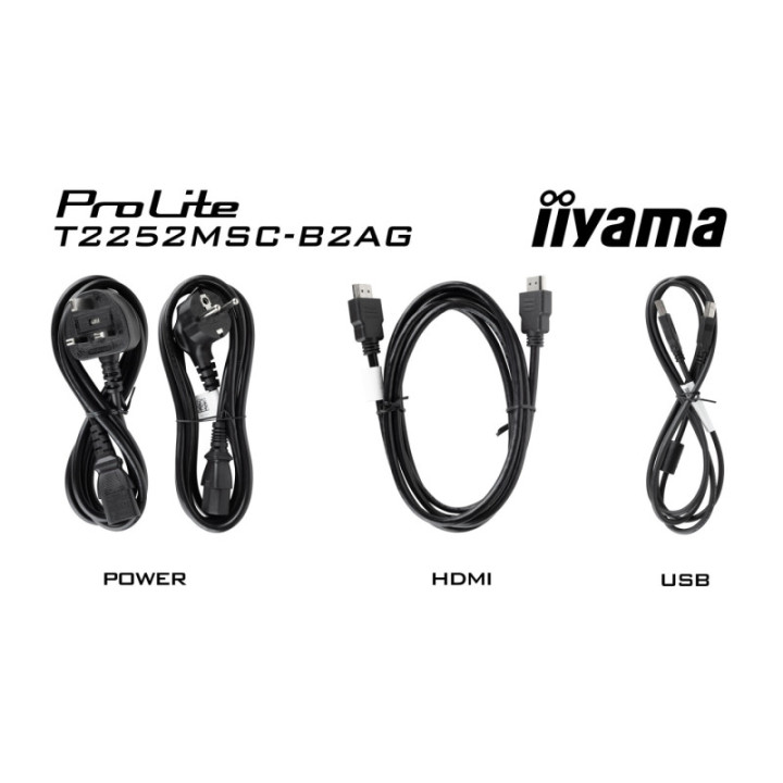 Iiyama 22" PCAP 10P Touch BLACK T2252MSC-B2AG