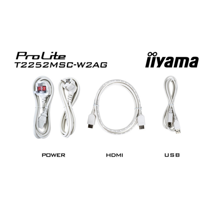 Iiyama 22" PCAP 10P Touch BLACK T2252MSC-W2AG