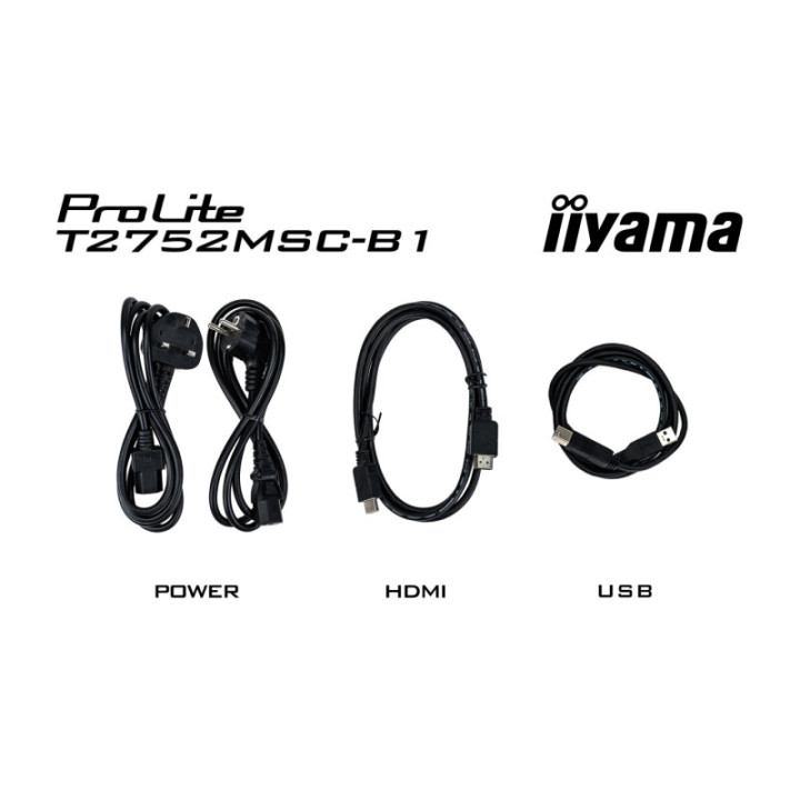 Iiyama 27" PCAP 10P Touch BLACK T2752MSC-B1