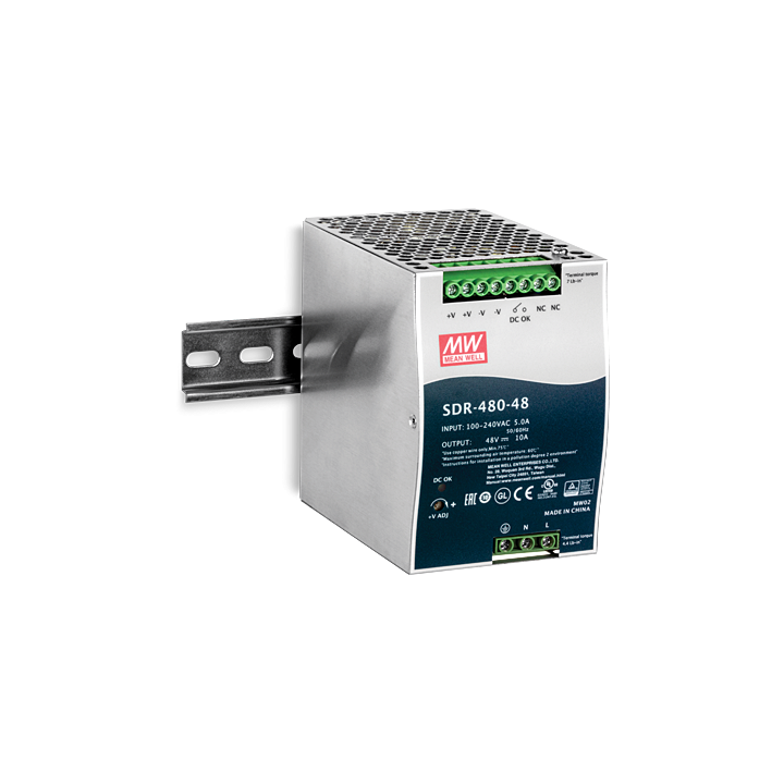 48V 480W Output Industrial DIN-Rail Power Supply